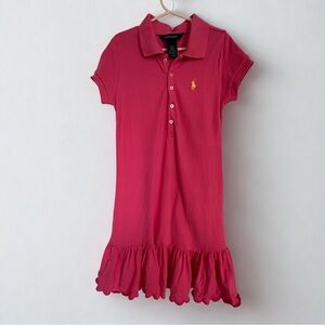 Ralph Lauren Kids Pink Polo Dress size small (7)